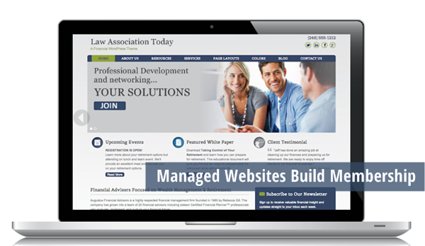 Managed websites build association membership