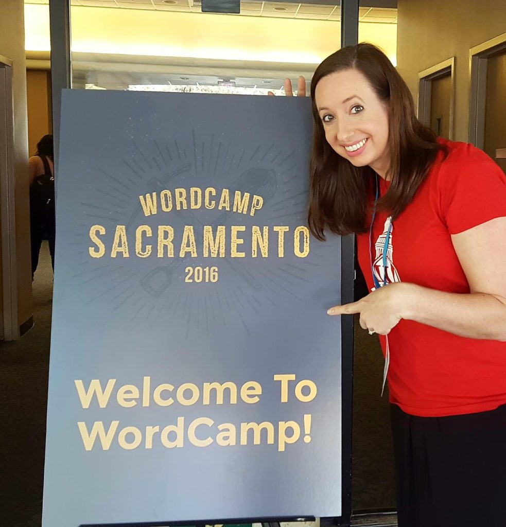 Deanna at WordCamp Sacramento 2016