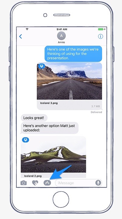 add-dropbox-files-to-imessage