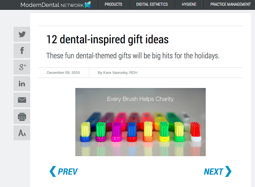 Dental inspired online gift guide boosts ecommerce sales revenue